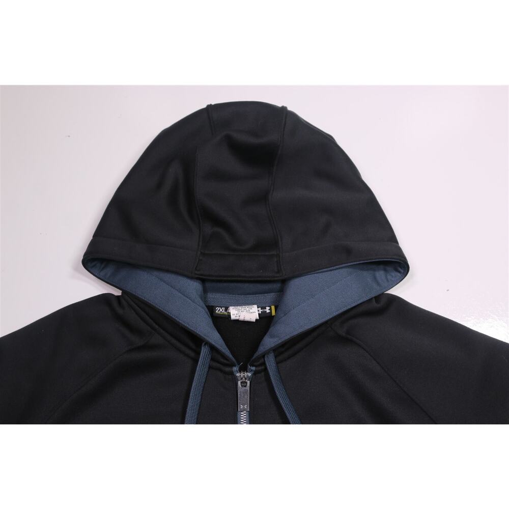 Under Armour Men's Black Full Zip Hoodie Sweater 2XL - Picture 5 of 6